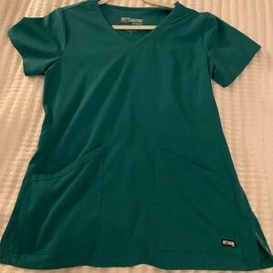 Greys Anatomy by Barco Hunter Green Scrub Top
